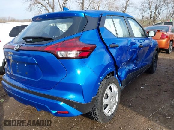 2022 Nissan Kicks S with VIN 3N1CP5BV0NL490306, listed as a IAAI auction lot 41825029 with 36,356 mi miles and . Bid and sale history available at carsss.com. Image 4.