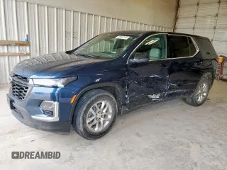 2022 Chevrolet Traverse LS with VIN 1GNERFKWXNJ165160, listed as a Copart auction lot 58493165 with 40,949 mi miles and Salvage title. Bid and sale history available at DreamBid. Image 1.