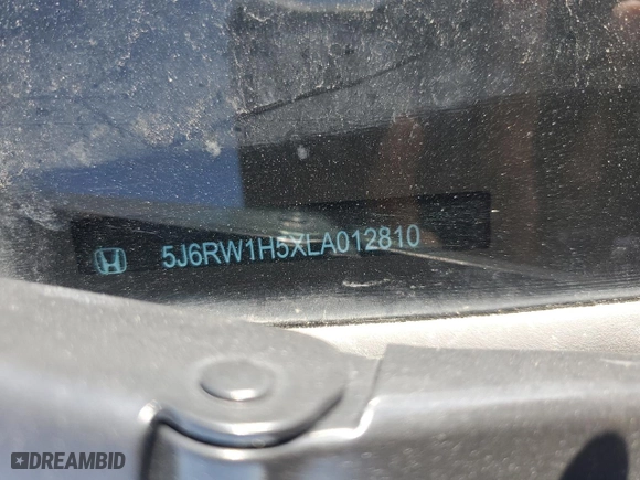 2020 Honda CR-V EX with VIN 5J6RW1H5XLA012810, listed as a Copart auction lot 49812455 with 85,987 mi miles and Salvage Title. Bid and sale history available at carsss.com. Image 15.