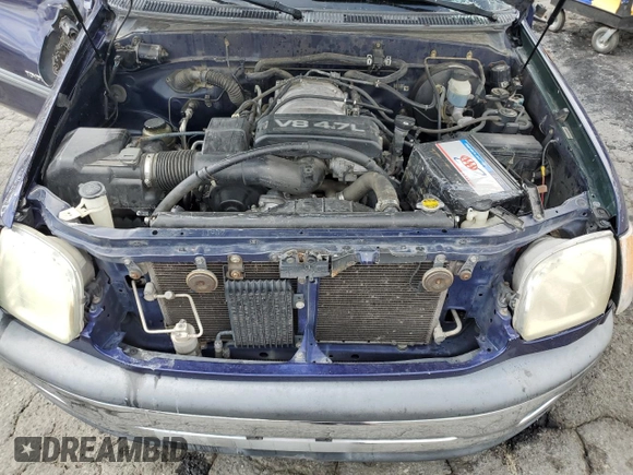 2000 Toyota Tundra SR5 with VIN 5TBRT3415YS027876, listed as a Copart auction lot 51021135 with 189,279 mi miles and Salvage Title. Bid and sale history available at DreamBid. Image 11.