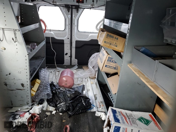 2015 Ford Transit Cargo with VIN 1FTNR1ZM4FKB20551, listed as a Copart auction lot 54079765 with 168,433 mi miles and Clean Title. Bid and sale history available at DreamBid. Image 10.