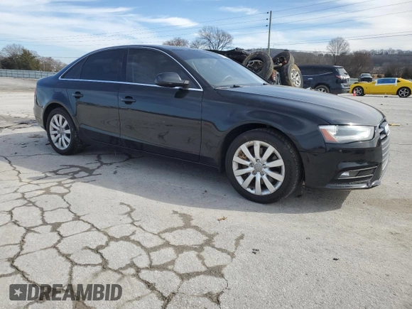 2013 Audi A4 Premium with VIN WAUAFAFLXDA061489, listed as a Copart auction lot 45212555 with 136,410 mi miles and Salvage Title. Bid and sale history available at carsss.com. Image 4.