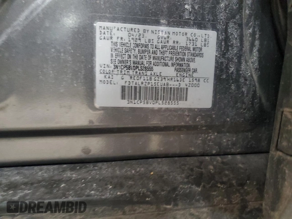 2023 Nissan Kicks S with VIN 3N1CP5BV0PL528555, listed as a Copart auction lot 47492755 with 38,855 mi miles and Salvage Title. Bid and sale history available at DreamBid. Image 13.