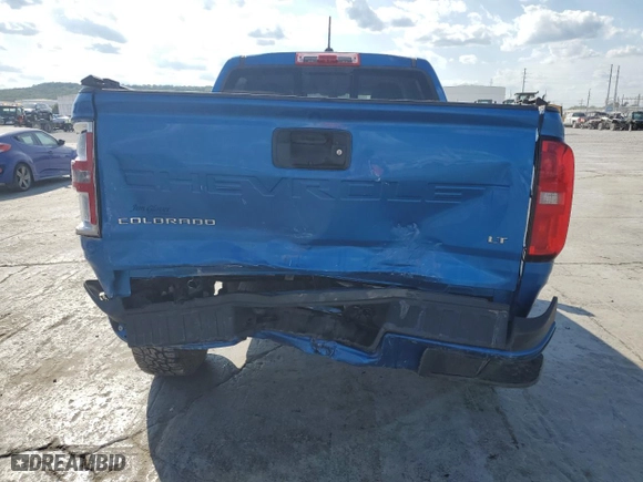 2022 Chevrolet Colorado 2WD LT with VIN 1GCGSCEA1N1297471, listed as a Copart auction lot 72071154 with 59,552 mi miles and Salvage Title. Bid and sale history available at carsss.com. Image 6.