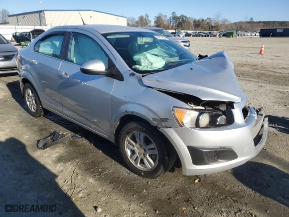 2014 Chevrolet Sonic LT with VIN 1G1JC5SHXE4164926, listed as a Copart auction lot 84021604 with 0 mi miles and Non Repairable. Bid and sale history available at carsss.com. Image 4.