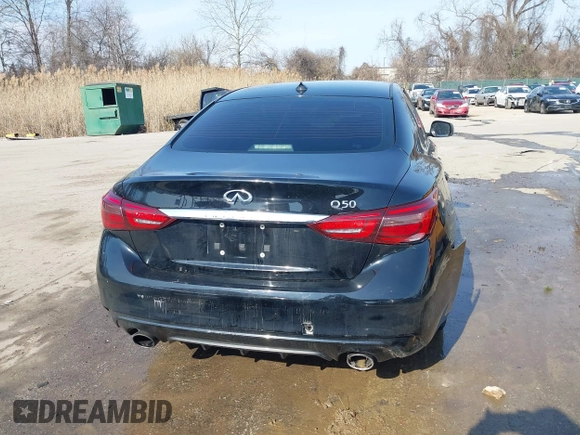 2018 Infiniti Q50 3.0t LUXE with VIN JN1EV7AP1JM590282, listed as a IAAI auction lot 41701763 with 111,318 mi miles. Bid and sale history available at carsss.com. Image 17.