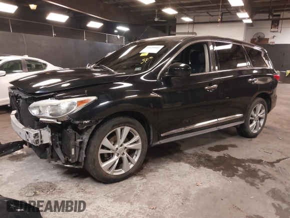 2013 Infiniti JX35 with VIN 5N1AL0MMXDC313050, listed as a IAAI auction lot 41695601 with 90,275 mi miles. Bid and sale history available at carsss.com. Image 18.