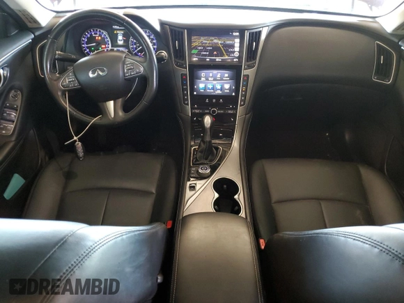 2015 Infiniti Q50 Sport with VIN JN1BV7AP0FM355656, listed as a Copart auction lot 56609315 with 117,641 mi miles and Salvage title. Bid and sale history available at DreamBid. Image 8.