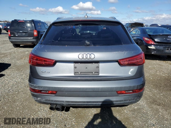 2017 Audi Q3 Premium with VIN WA1BCCFS8HR016507, listed as a Copart auction lot 43873265 with 81,920 mi miles and Salvage Title. Bid and sale history available at carsss.com. Image 6.