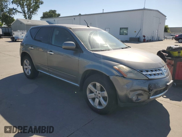 2006 Nissan Murano SL с VIN JN8AZ08T16W422166, выставлен на аукционе Copart как лот 56420595 с пробегом 148 646 миль миль и Списание • Salvage title. История ставок и продаж доступна на DreamBid. Изображение 4.