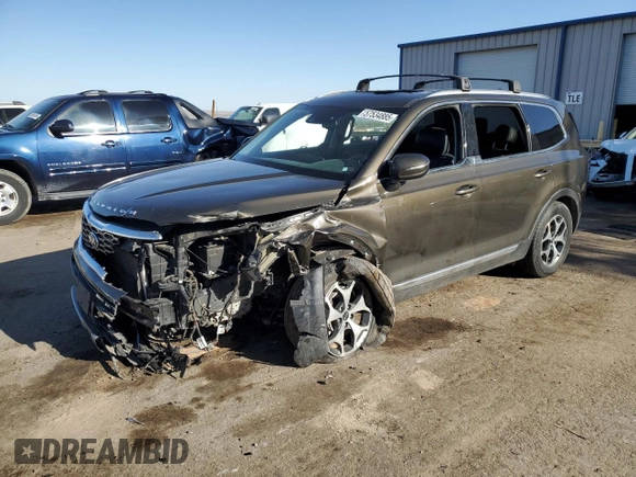 2020 Kia Telluride EX with VIN 5XYP34HC2LG003198, listed as a Copart auction lot 57534885 with Not provided miles and Salvage title. Bid and sale history available at DreamBid. Image 1.