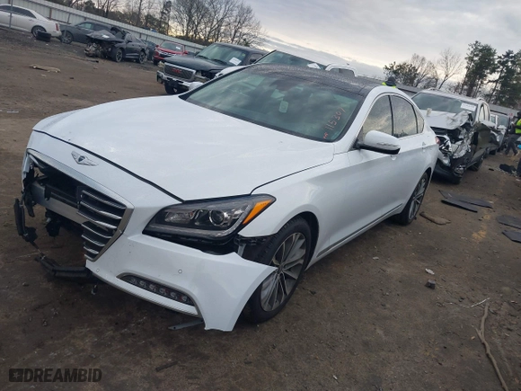 2016 Hyundai Genesis 3.8L with VIN KMHGN4JE7GU115307, listed as a IAAI auction lot 41457690 with 55,515 mi miles. Bid and sale history available at carsss.com. Image 17.