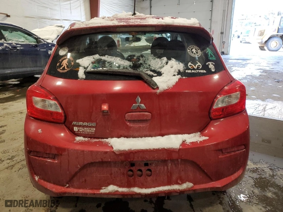 2020 Mitsubishi Mirage ES with VIN ML32A3HJ9LH002116, listed as a Copart auction lot 43566315 with 24,771 mi miles and Salvage Title. Bid and sale history available at carsss.com. Image 6.
