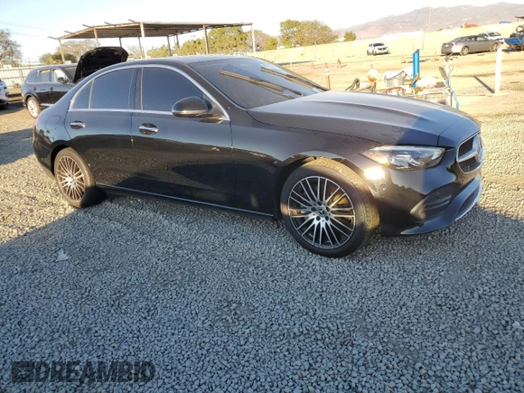 2023 Mercedes-Benz C 300 with VIN W1KAF4GB3PR126978, listed as a Copart auction lot 46365065 with 25,481 mi miles and Salvage Title. Bid and sale history available at carsss.com. Image 4.
