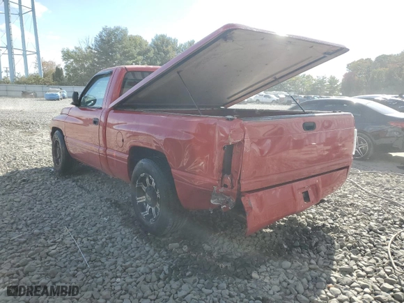 1998 Dodge Ram 1500 with VIN 1B7HC16Z8WS636703, listed as a Copart auction lot 76130484 with 166,092 mi miles and Salvage Title. Bid and sale history available at carsss.com. Image 2.