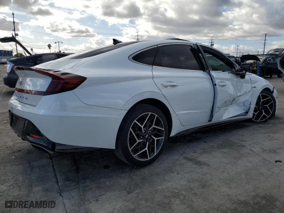 2021 Hyundai Sonata N Line with VIN 5NPEK4JC6MH117610, listed as a Copart auction lot 45111815 with 40,506 mi miles and Salvage Title. Bid and sale history available at carsss.com. Image 3.