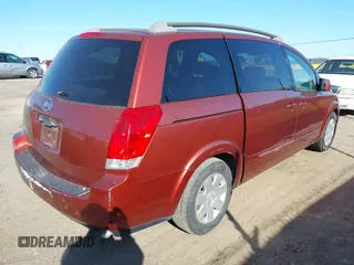 2005 Nissan Quest SE with VIN 5N1BV28U45N114862, listed as a IAAI auction lot 41763820 with 208,966 mi miles. Bid and sale history available at carsss.com. Image 4.