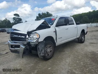 2020 Ram 2500 Big Horn with VIN 3C6UR5DJ3LG156158, listed as a Copart auction lot 63777614 with 129,864 mi miles and Salvage Title. Bid and sale history available at carsss.com. Image 1.