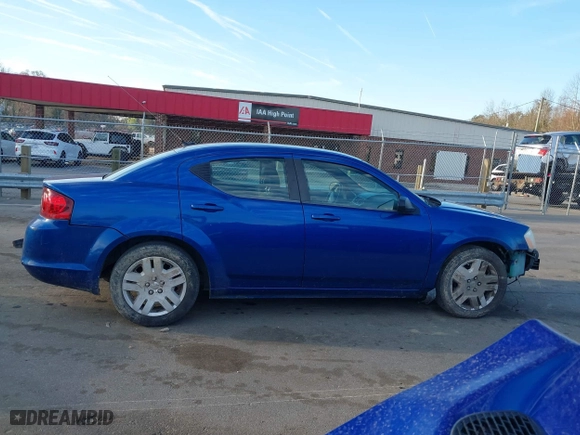 2013 Dodge Avenger SE V6 with VIN 1C3CDZAG9DN750690, listed as a IAAI auction lot 41829477 with 1 mi miles. Bid and sale history available at carsss.com. Image 14.