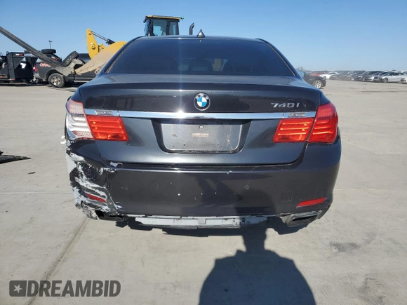 2011 BMW 7 Series 740i with VIN WBAKA4C57BC612487, listed as a Copart auction lot 82633554 with 0 mi miles and Salvage Title. Bid and sale history available at carsss.com. Image 6.