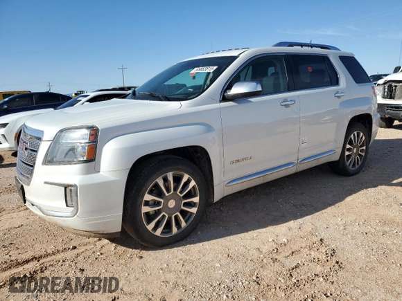 2016 GMC Terrain Denali with VIN 2GKFLVE34G6336385, listed as a Copart auction lot 55853815 with Not provided miles and Salvage title. Bid and sale history available at DreamBid. Image 1.