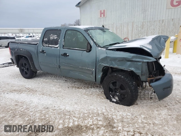 2009 Chevrolet Silverado 1500 LT with VIN 3GCEK23339G254022, listed as a Copart auction lot 45961115 with 128,264 mi miles and Clean Title. Bid and sale history available at DreamBid. Image 4.