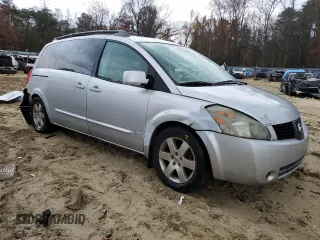 2004 Nissan Quest SL with VIN 5N1BV28U34N341149, listed as a Copart auction lot 81906274 with 206,595 mi miles and Non Repairable. Bid and sale history available at carsss.com. Image 4.