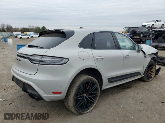 2023 Porsche Macan GTS with VIN WP1AF2A52PLB55150, listed as a Copart auction lot 47746014 with 6,786 mi miles and Salvage title. Bid and sale history available at DreamBid. Image 3.