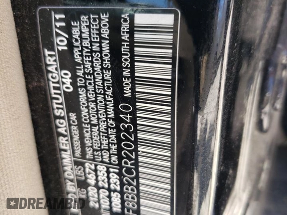 2012 Mercedes-Benz C 300 Sport with VIN WDDGF8BB2CR202340, listed as a Copart auction lot 63282835 with 111,000 mi miles and Salvage title. Bid and sale history available at DreamBid. Image 13.