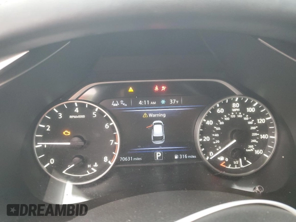 2020 Nissan Murano S with VIN 5N1AZ2AS2LN163659, listed as a Copart auction lot 86997864 with 70,631 mi miles and Salvage Title. Bid and sale history available at DreamBid. Image 9.
