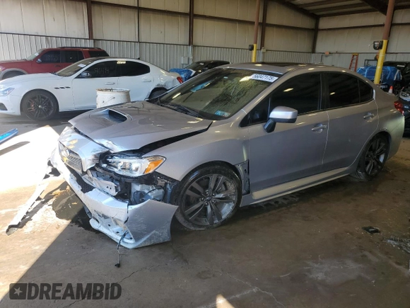 2017 Subaru WRX Premium z VIN JF1VA1E6XH9802803, wystawiony jako Copart lot #56047175 z przebiegiem 48 597 mil mil oraz Szkoda całkowita • Salvage title. Historia ofert i sprzedaży dostępna na DreamBid. Obrazek 1.