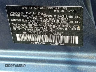 2020 Subaru Crosstrek Premium with VIN JF2GTAPC7L8254842, listed as a IAAI auction lot 42363999 with 77,741 mi miles and . Bid and sale history available at DreamBid. Image 9.