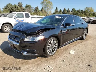 2018 Lincoln Continental Select with VIN 1LN6L9TK3J5605746, listed as a Copart auction lot 74476824 with 77,171 mi miles and Salvage Title. Bid and sale history available at carsss.com. Image 1.