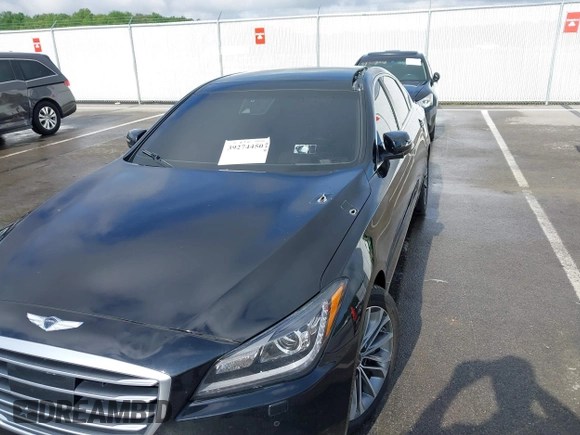 2015 Hyundai Genesis 3.8L with VIN KMHGN4JE3FU080540, listed as a IAAI auction lot 39274450 with 144,269 mi miles. Bid and sale history available at carsss.com. Image 6.