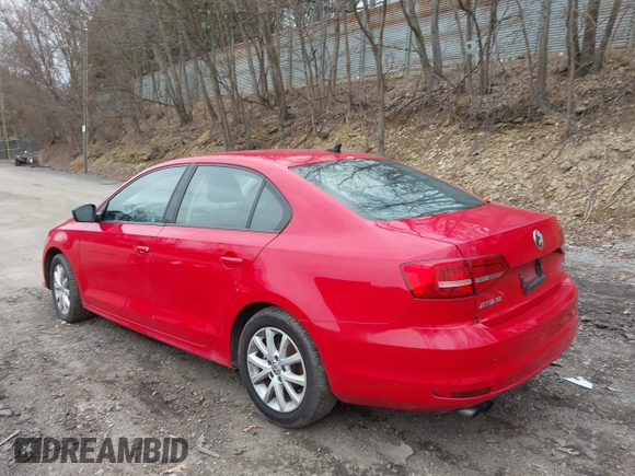 2015 Volkswagen Jetta Sedan 1.8T SE with VIN 3VWD17AJXFM303014, listed as a IAAI auction lot 41953494 with 92,145 mi miles. Bid and sale history available at carsss.com. Image 3.