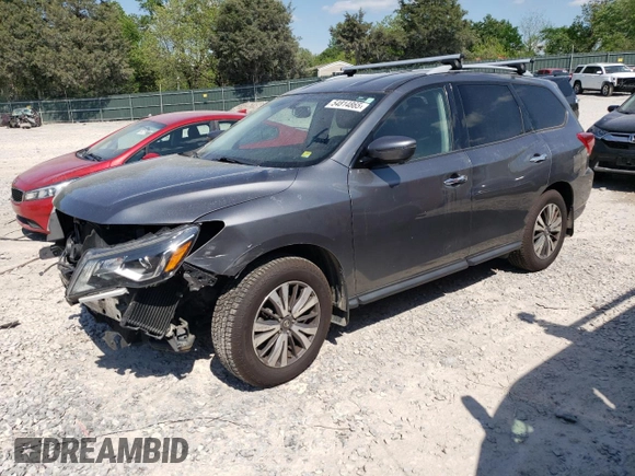 2018 Nissan Pathfinder S with VIN 5N1DR2MM9JC625671, listed as a Copart auction lot 54814865 with 168,899 mi miles and Salvage Title. Bid and sale history available at DreamBid. Image 1.