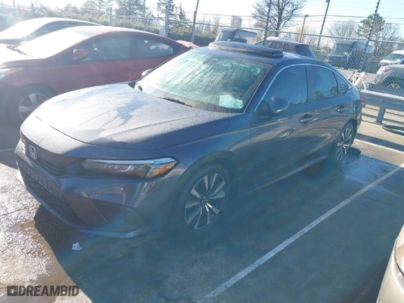 2022 Honda Civic Sedan EX with VIN 2HGFE1F7XNH321408, listed as a IAAI auction lot 41705525 with 20,096 mi miles. Bid and sale history available at carsss.com. Image 2.