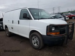2014 Chevrolet Express Cargo Van with VIN 1GCWGFBA5E1130260, listed as a Copart auction lot 85303264 with 181,622 mi miles and Salvage Title. Bid and sale history available at carsss.com. Image 4.