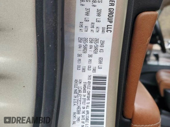 2012 Jeep Grand Cherokee Overland with VIN 1C4RJECT2CC146300, listed as a Copart auction lot 51774655 with 91,947 mi miles and Salvage Title. Bid and sale history available at carsss.com. Image 13.