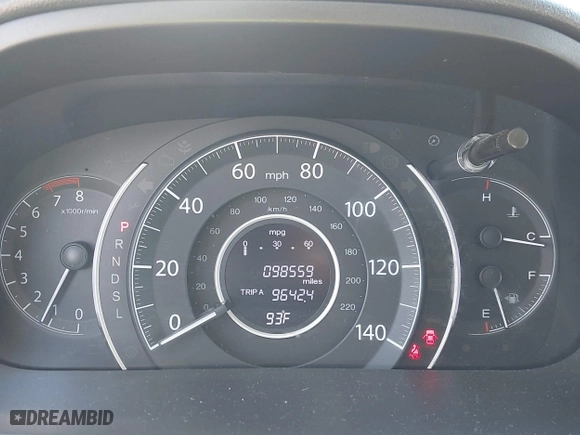 2016 Honda CR-V EX-L with VIN 2HKRM3H74GH536512, listed as a IAAI auction lot 40855923 with 98,559 mi miles. Bid and sale history available at carsss.com. Image 7.