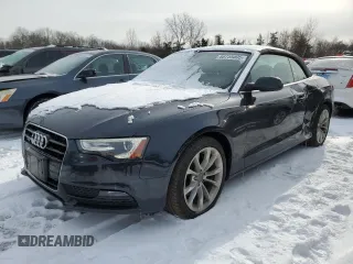 2013 Audi A5 Premium Plus with VIN WAULFAFHXDN012824, listed as a Copart auction lot 88755005 with 93,672 mi miles and Salvage Title. Bid and sale history available at carsss.com. Image 1.