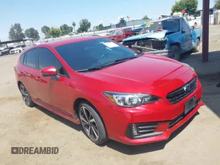 2022 Subaru Impreza Special Sports with VIN 4S3GTAL67N3724575, listed as a IAAI auction lot 42375237 with 21,787 mi miles and . Bid and sale history available at DreamBid. Image 1.