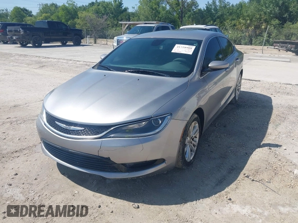 2016 Chrysler 200 LX with VIN 1C3CCCFB0GN194075, listed as a IAAI auction lot 41728908 with 124,776 mi miles. Bid and sale history available at carsss.com. Image 2.