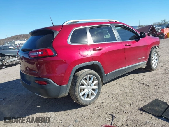 2017 Jeep Cherokee Limited with VIN 1C4PJLDBXHW661794, listed as a IAAI auction lot 40909038 with 109,609 mi miles. Bid and sale history available at carsss.com. Image 4.