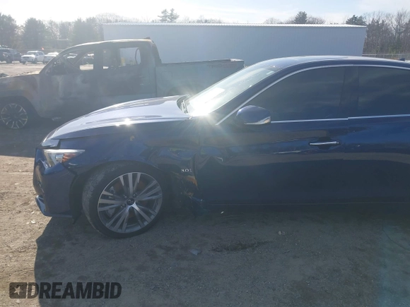 2020 Infiniti Q50 Luxe with VIN JN1EV7AR8LM250180, listed as a IAAI auction lot 41836636 with 53,627 mi miles and . Bid and sale history available at DreamBid. Image 6.