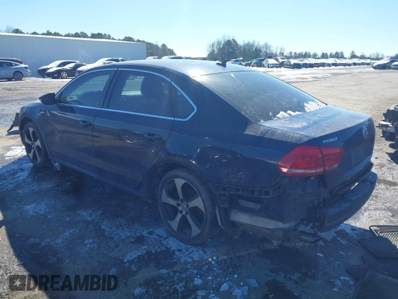 2012 Volkswagen Passat SE with VIN 1VWBP7A38CC034225, listed as a IAAI auction lot 41617236 with 188,995 mi miles and . Bid and sale history available at DreamBid. Image 3.