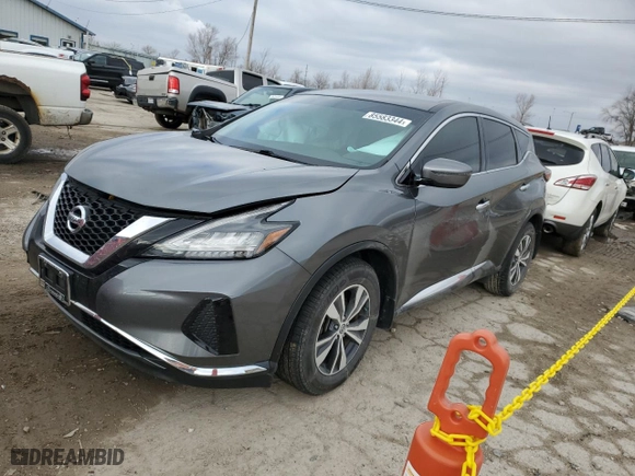 2019 Nissan Murano S with VIN 5N1AZ2MJ4KN140238, listed as a Copart auction lot 85583344 with 108,192 mi miles and Salvage Title. Bid and sale history available at carsss.com. Image 1.