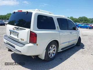 2007 Infiniti QX56 with VIN 5N3AA08C87N804711, listed as a IAAI auction lot 39319532 with 1 mi miles. Bid and sale history available at carsss.com. Image 4.