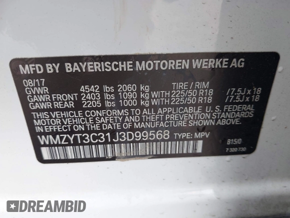2018 MINI Countryman Cooper S z VIN WMZYT3C31J3D99568, wystawiony jako IAAI lot #42131017 z przebiegiem 54 992 mil mil oraz . Historia ofert i sprzedaży dostępna na DreamBid. Obrazek 9.