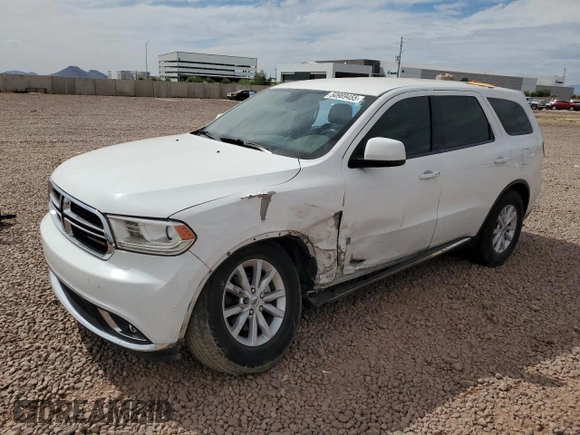 2019 Dodge Durango SXT Plus with VIN 1C4RDHAG1KC798953, listed as a Copart auction lot 50989455 with 109,634 mi miles and Salvage title. Bid and sale history available at DreamBid. Image 1.